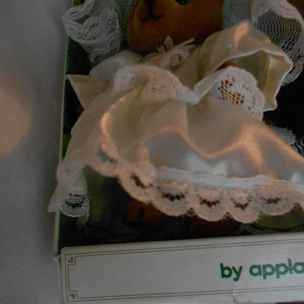 Vtg. 1986 Bride & Groom Teddy Bear Story